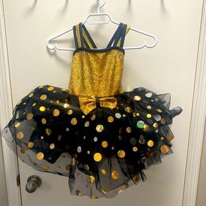 Black and gold dance costume
